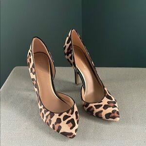 BCBGeneration Brown and Black Leopard Print Heels